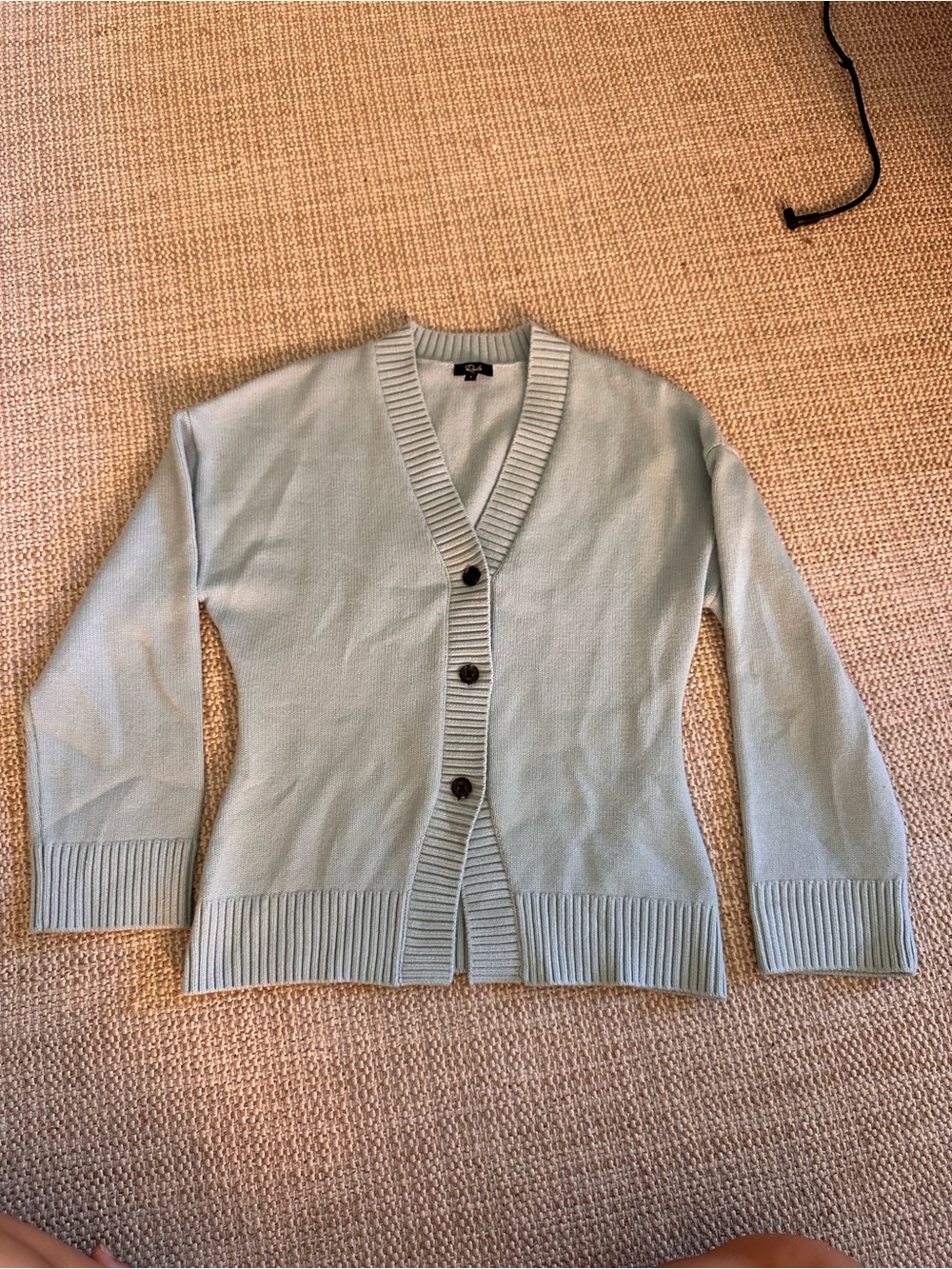 Rails Light Sage V-Neck Button Cardigan